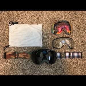 Smith I/OX goggles 3 lenses